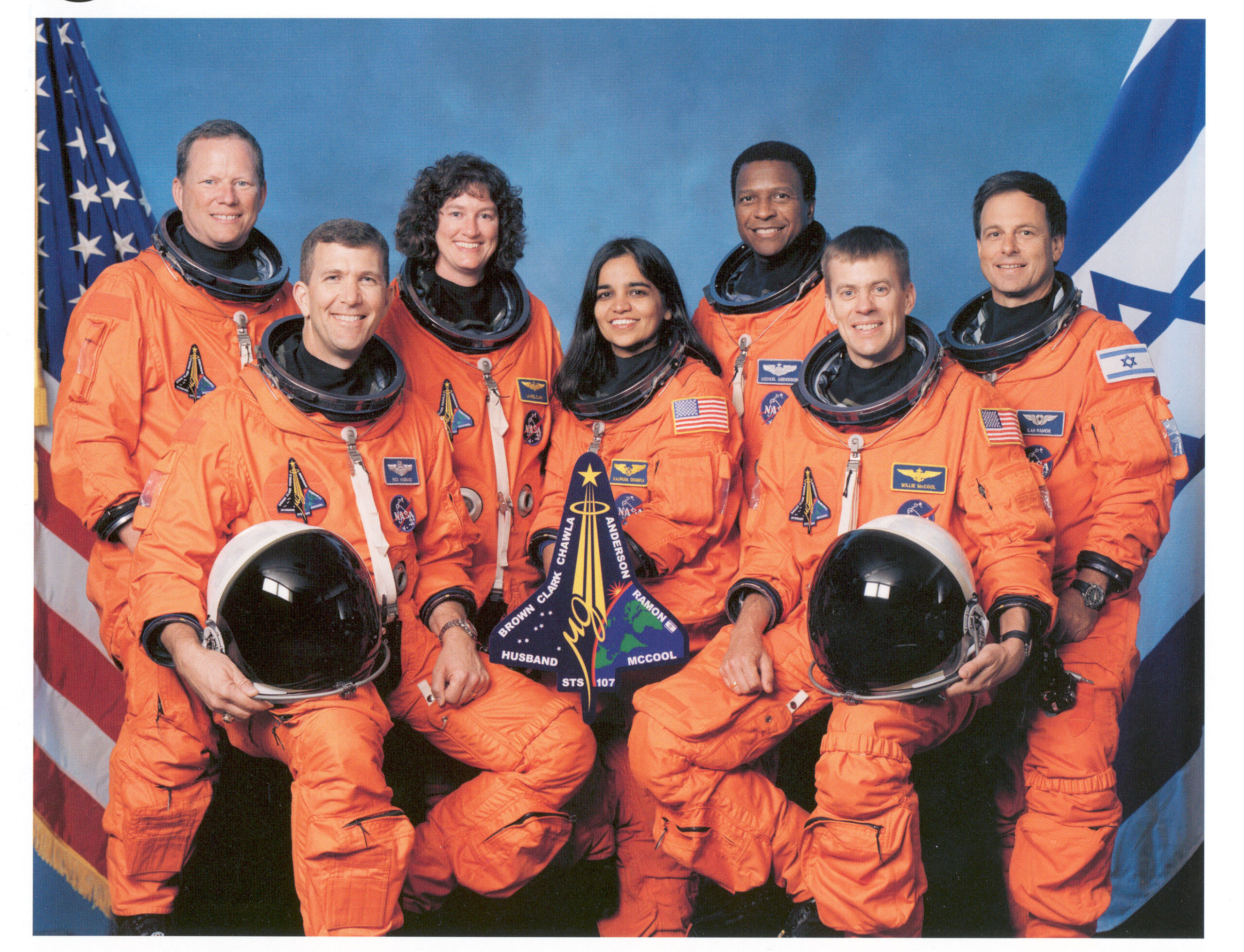 Columbia Crew in orange costume