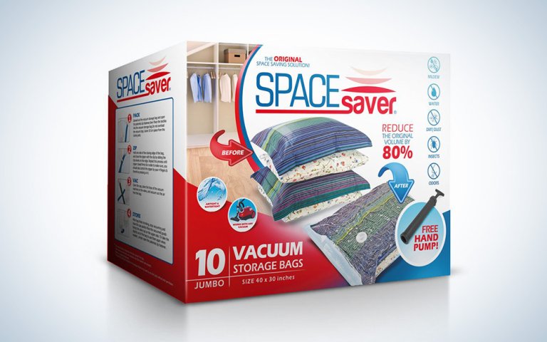 Spacesaver vacuum-sealed bags