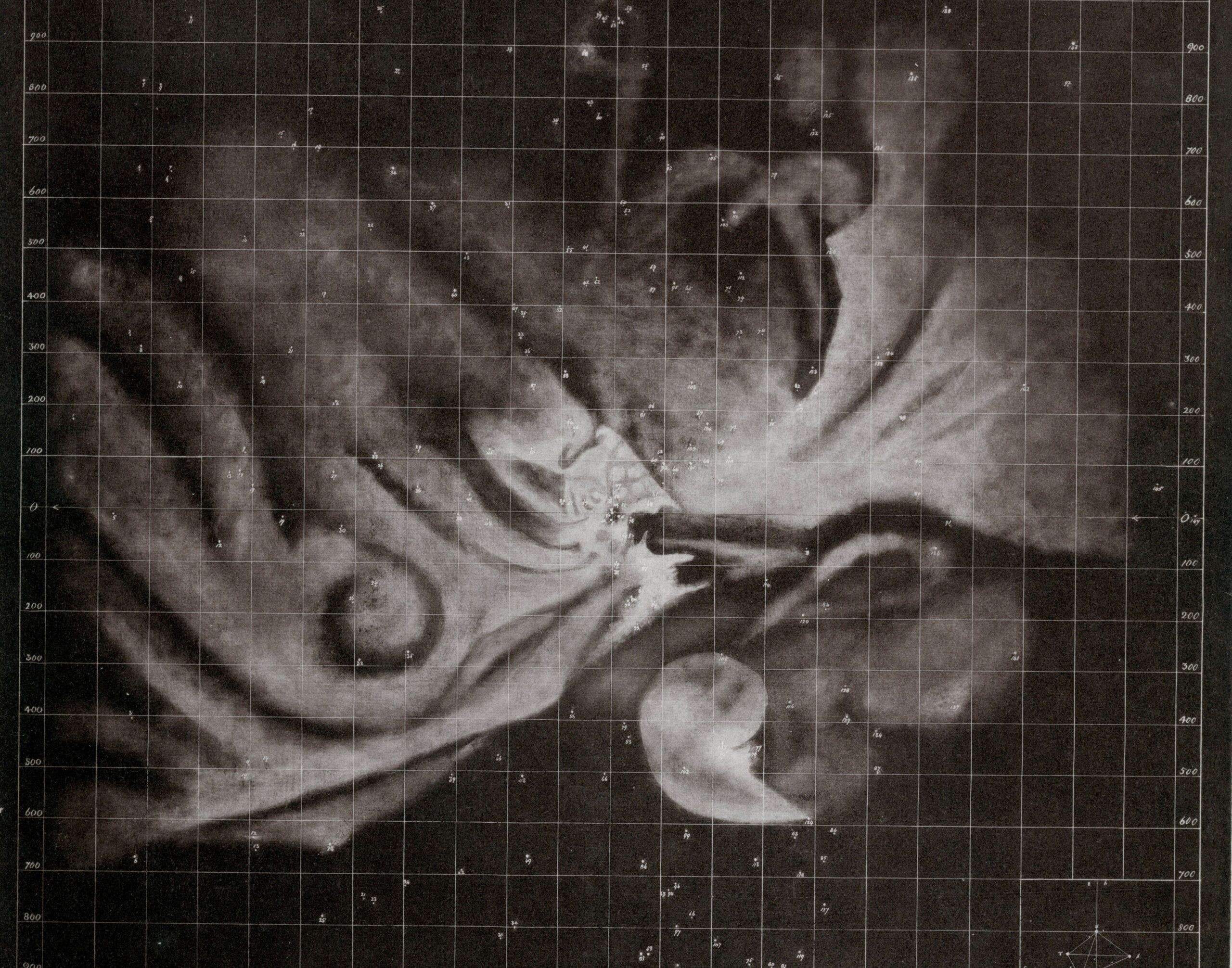 Early drawings of Orion’s nebula by R.S. Newall