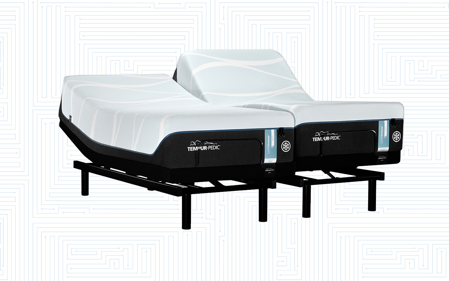 Tempur-LuxeBreeze Twin Bed by Tempur-Pedic