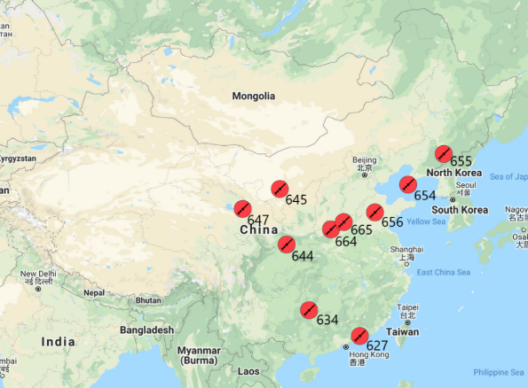 China missile brigades