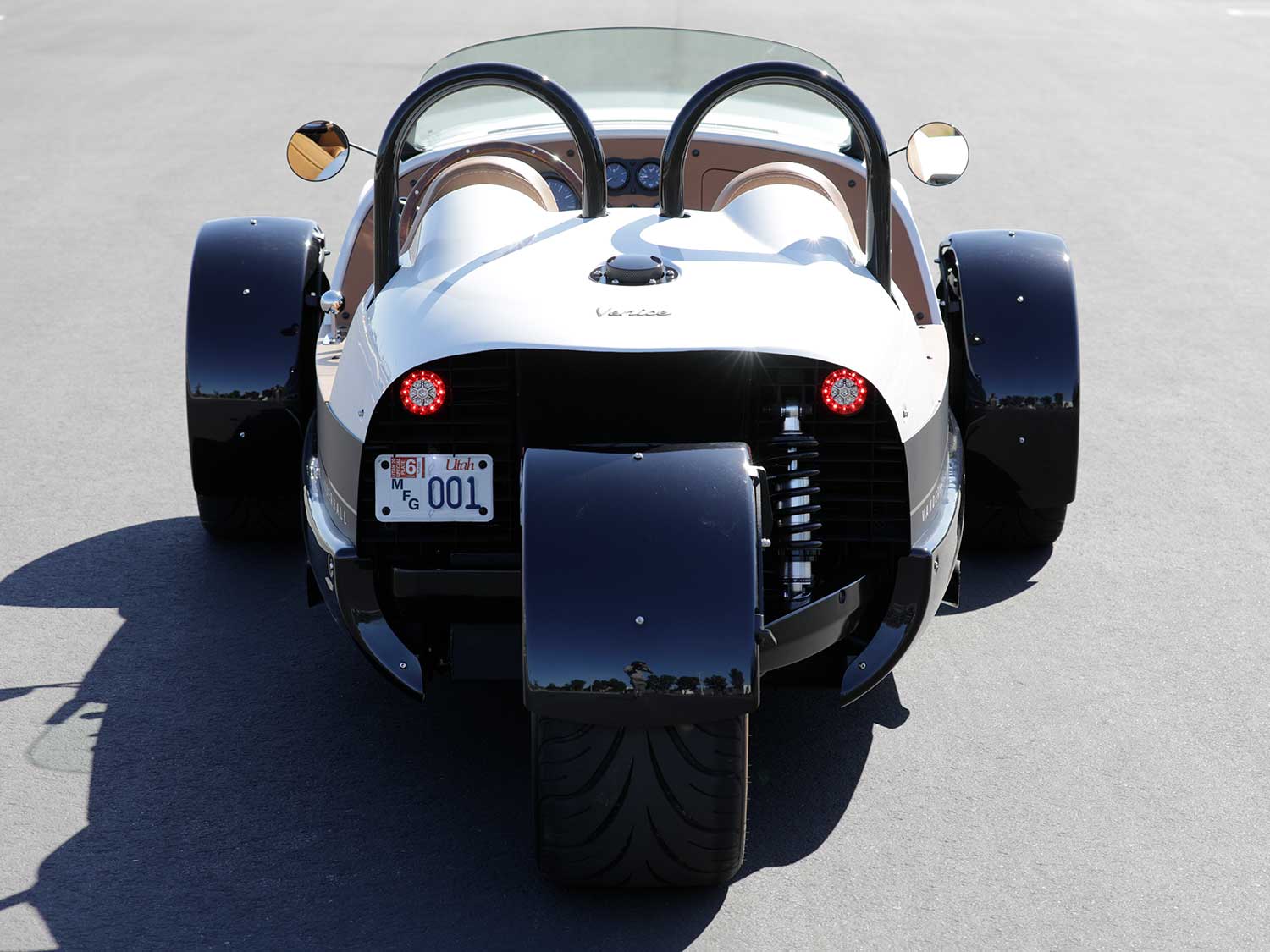 As opposed to other autocycles, the Venice GT is front-wheel drive with a 75/25 weight distribution.