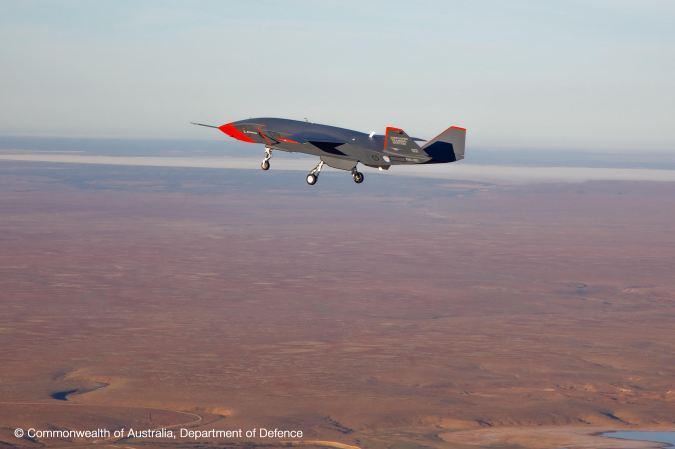 A Boeing drone flying in Australia.
