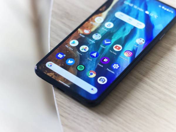 Android phone on a table