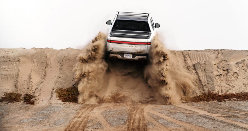 Rivian’s new electric pickup offers a magic sliding camp kitchen