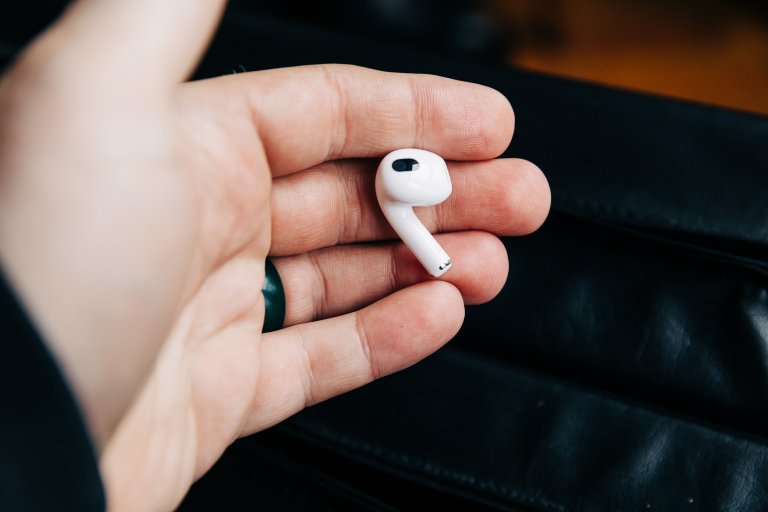 AirPods 3 earbud in a hand