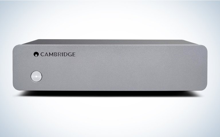 Rectangular brushed aluminum Cambridge Audio Alva Solo phono preamp