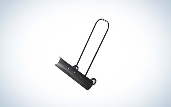 Snowcaster 70SNC 36-inch Bi-Directional Wheeled Snow Shovel on a plain background