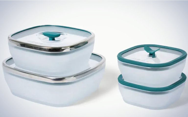 Anyday 8-Piece Square Dish Set on a plain white background.