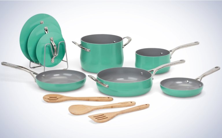 Cuisinart Culinary Collection 12-Piece Pots and Pans Set on a plain white background.