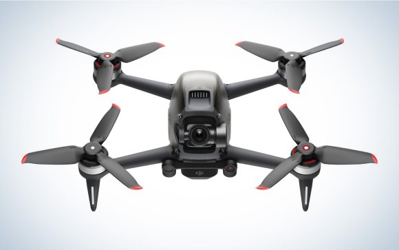 DJI FPV drone is one of the best FPV drones. Here it's shown on a plain background.