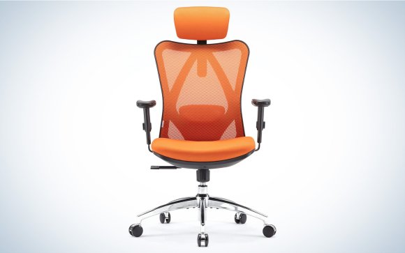 The sihoo office chair for lumbar support in orange