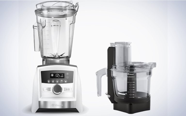 Vitamix A3500 Gourmet SmartPrep Kitchen System on a plain white background.