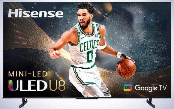 Hisense 65U8K on a plain white background.