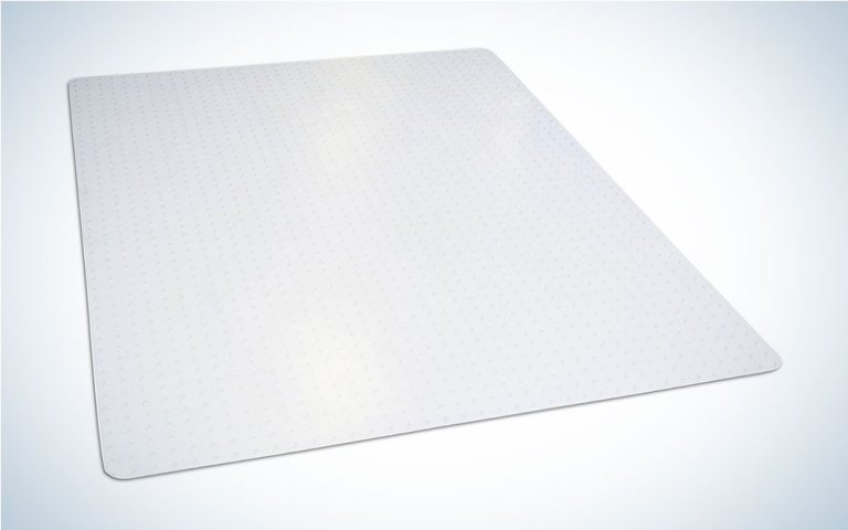 The clear Dimex Office Chair Mat on a plain background