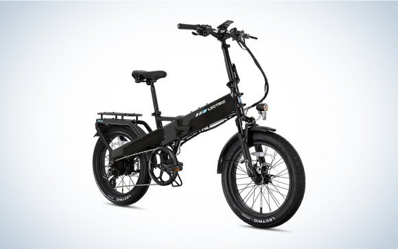 Black Lectric XP4 best overall folding ebike on a grey gradient
