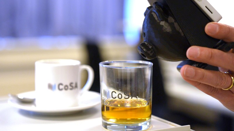 18 February 2022, Schleswig-Holstein, Lübeck: The display of an artificial nose shows the smell of coffee in a laboratory of the Competence Center Communication, Systems and Applications (CoSA) at Lübeck University of Applied Sciences. The small computer with a pig's nose has four sensors and can easily distinguish between coffee, whiskey and room air. In the future, the artificial intelligence (AI) could also warn if, for example, the concentration of hazardous substances is too high at an industrial workplace. (to dpa "How whiskey makes artificial intelligence comprehensible") Photo: Marcus Brandt/dpa (Photo by Marcus Brandt/picture alliance via Getty Images)