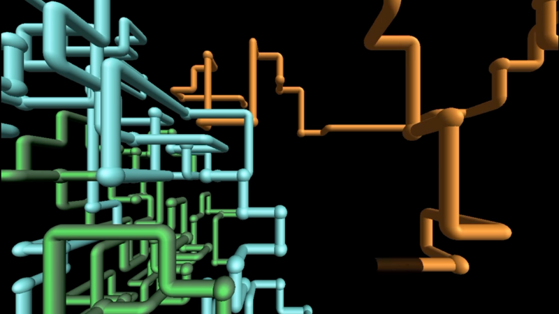 Microsoft Windows 3D tubes screensaver screenshot