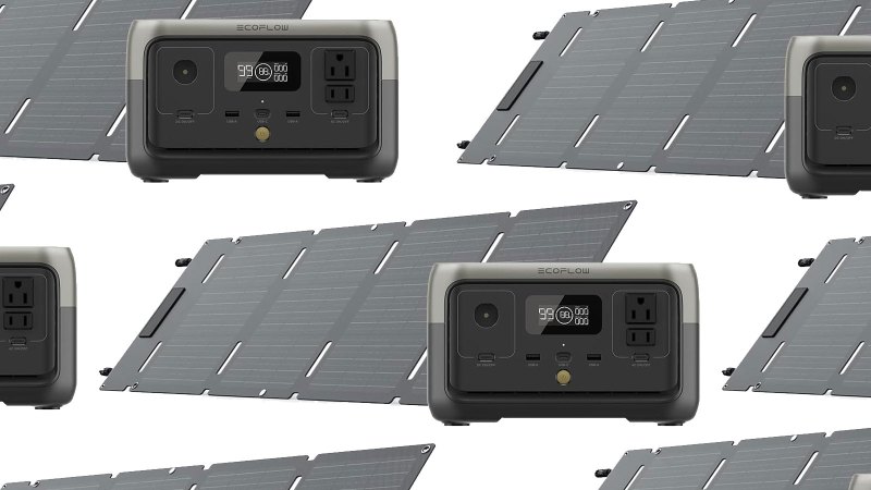 EF EcoFlow River 2 portable power stations arranged in a pattern