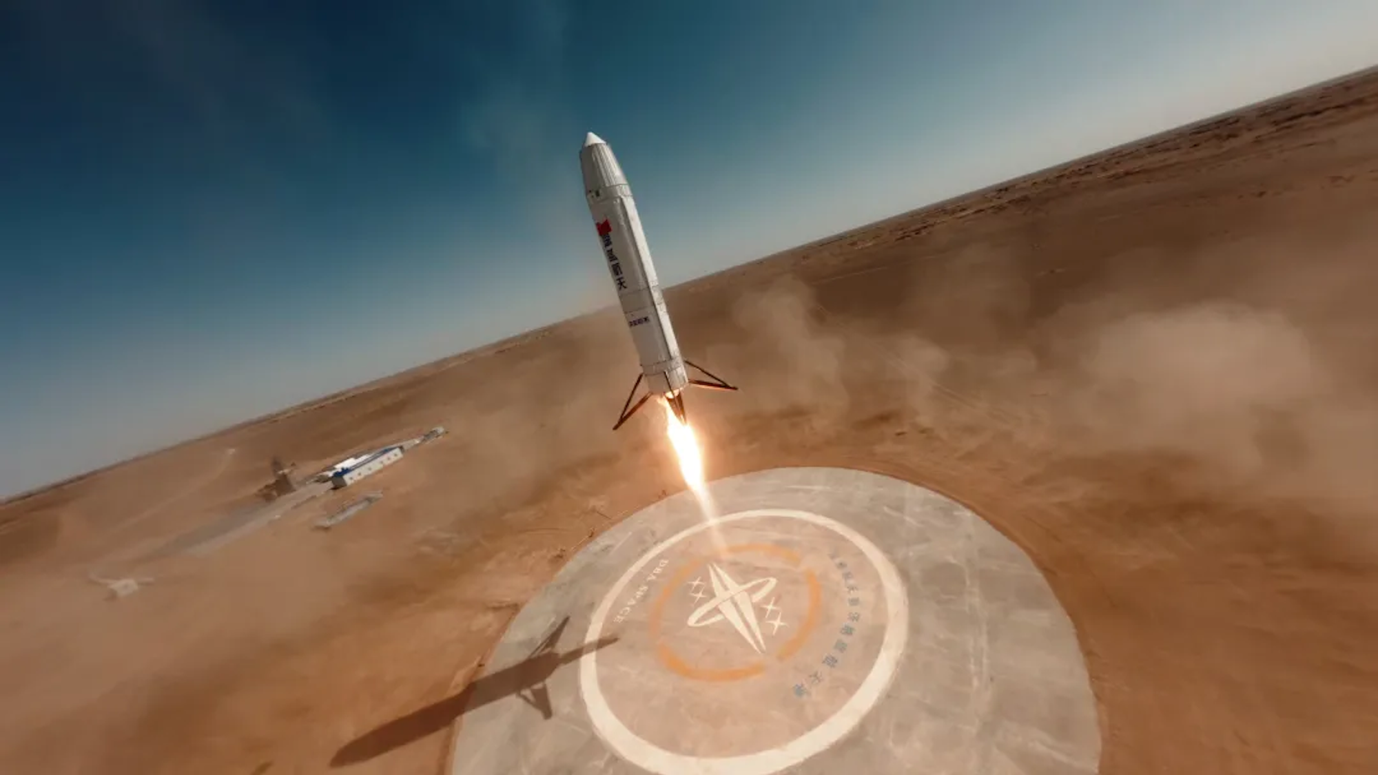 ドローンが中国の再使用型試験ロケットの炎上の様子を撮影