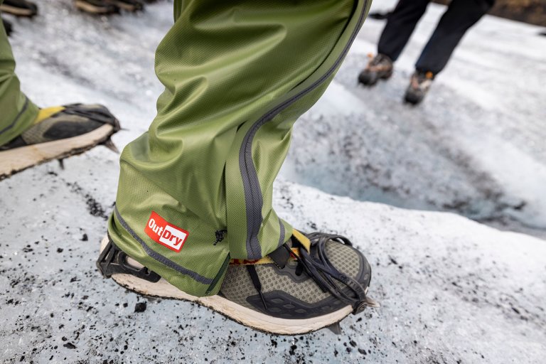 Columbia Sportswear Konos Mid OutDry Hiking Shoe on an Icelandic glacier