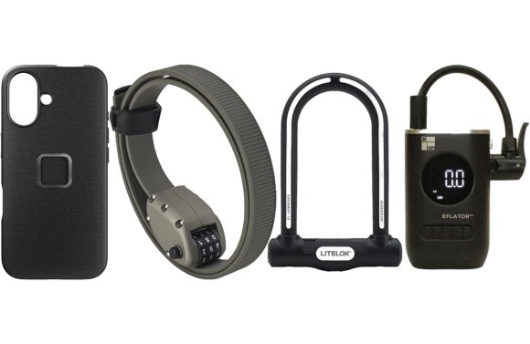 The best electric bike accessories in 2024 on a plain white background.