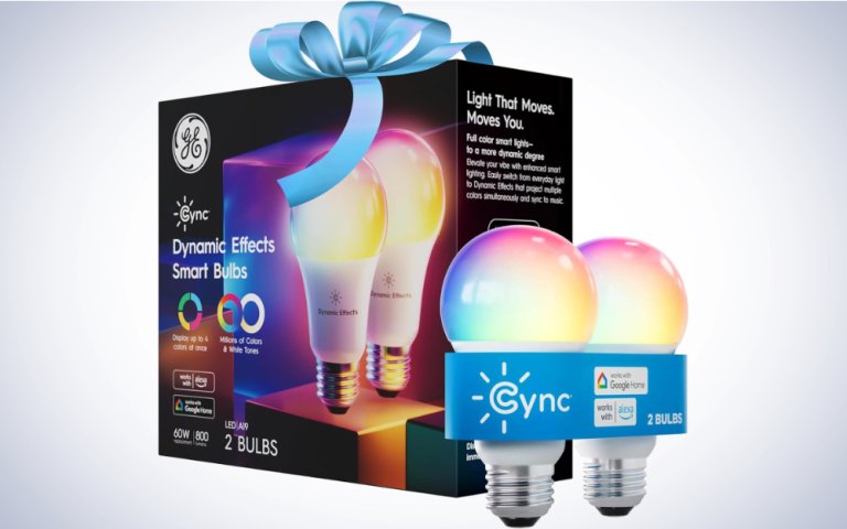 GE Cync Dynamic Effects Smart Light Bulbs on a plain white background.