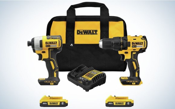 This discounted Dewalt tool kit includes an impact driver, drill ...