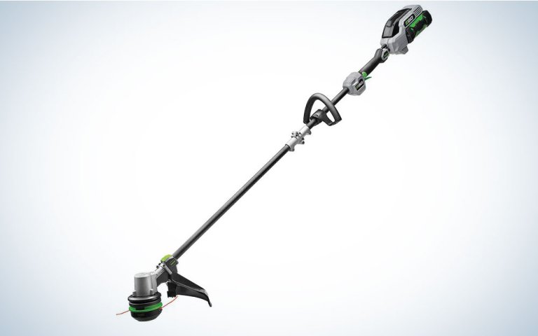 Ego string trimmer on a plain background