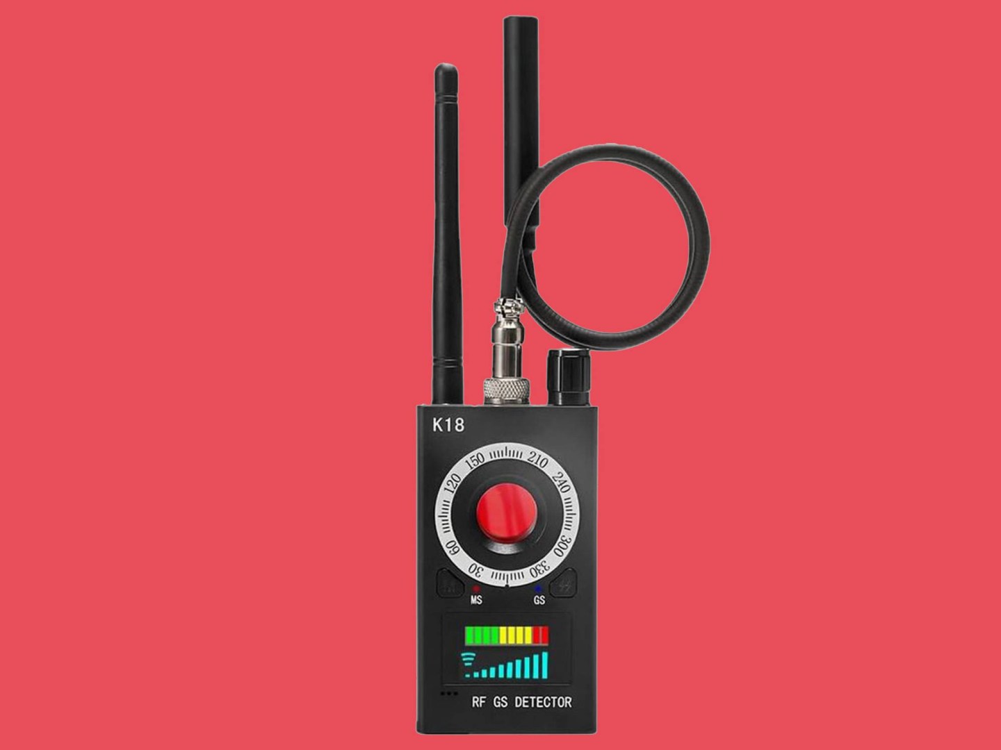 Hunt down hidden cameras bugs and gps trackers with this detector