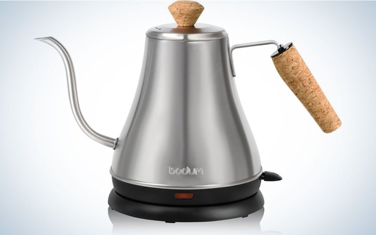 Bodum electric kettle on a plain background on sale at Amazon