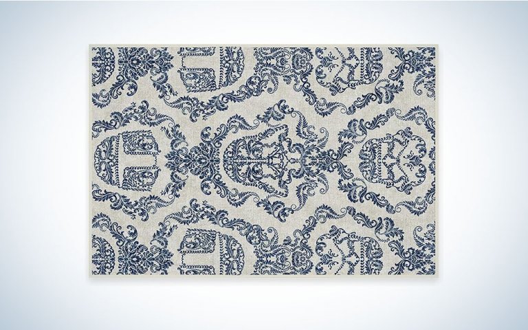 Ruggable Star Wars Rug With a Darth Vader pattern in blue