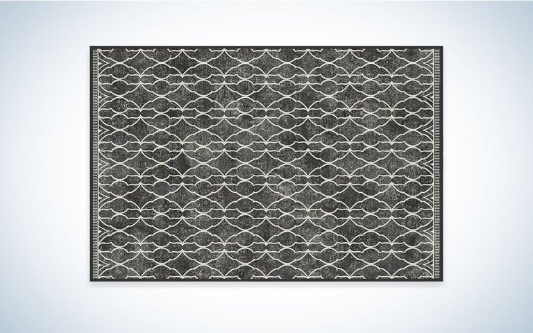 Ruggable Star Wars Rug with Grogu Trellis Black