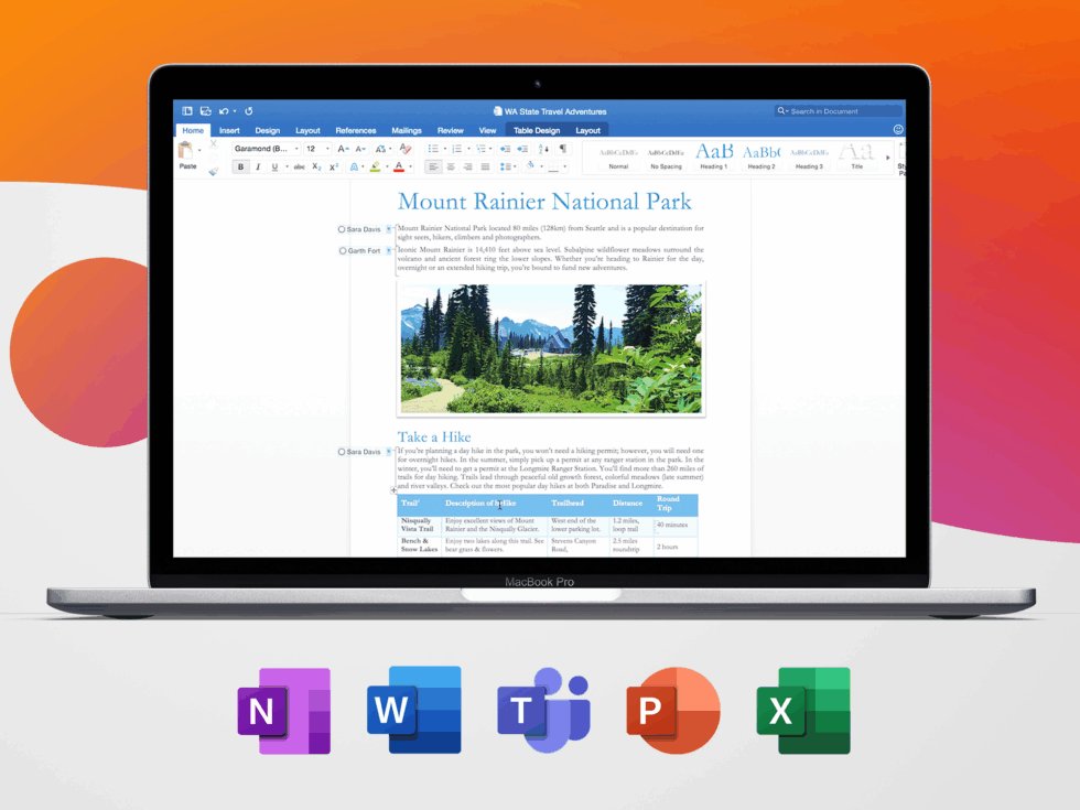 Image for Microsoft Office Home and Business for Mac 2021 Lifetime License plus 2020 MacBook Pro 13-inch sponsored deal
