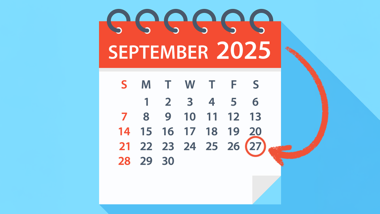 a september 2025 calendar with saturday the 27th circled in red