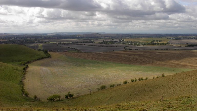 A midden in rural England on a cloudy day