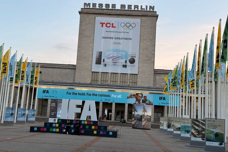 An exterior image of the Berlin Messe exhibition grounds, home to the annual IFA consumer electronics show