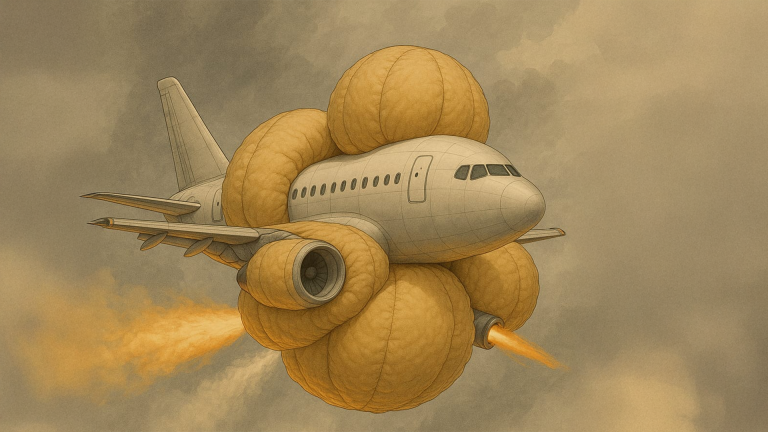 airplane airbags illustration