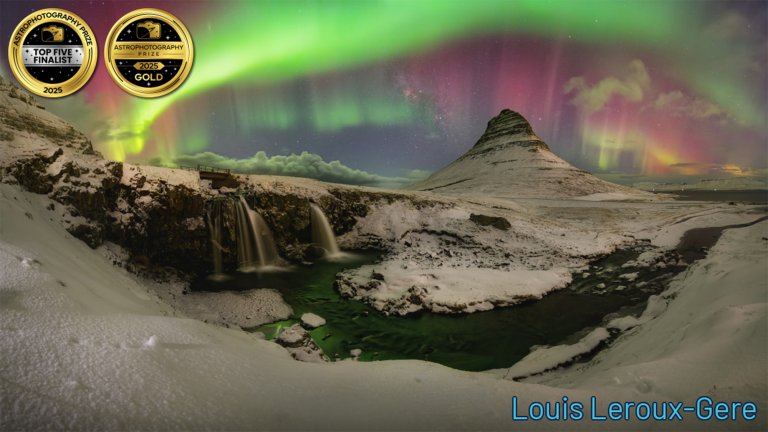 the northern lights over a snowy iceland landscape