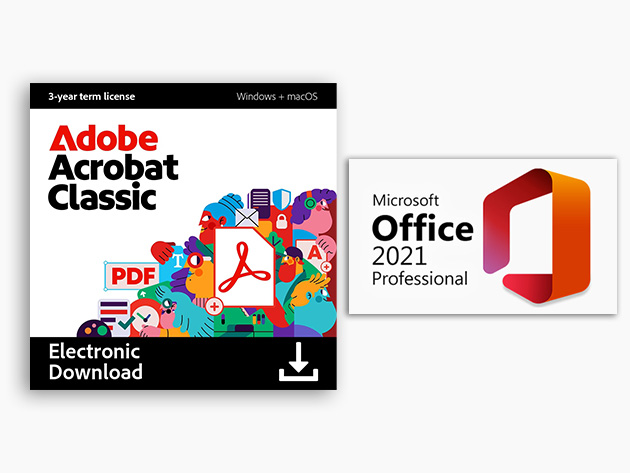Interior image for License Bundle for Adobe Acrobat Classic plus Microsoft Office Professional Stack Commerce sponsored deal