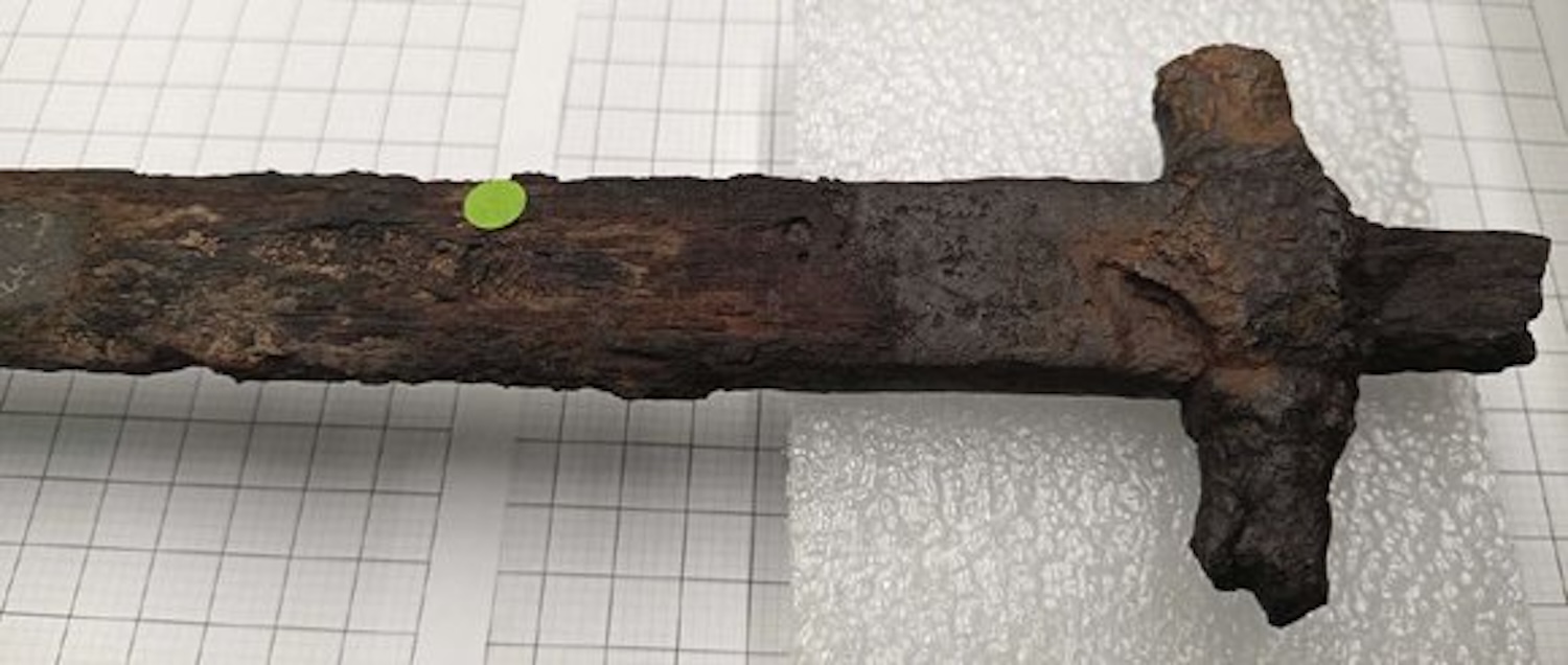 Corroded German sword from 16th century