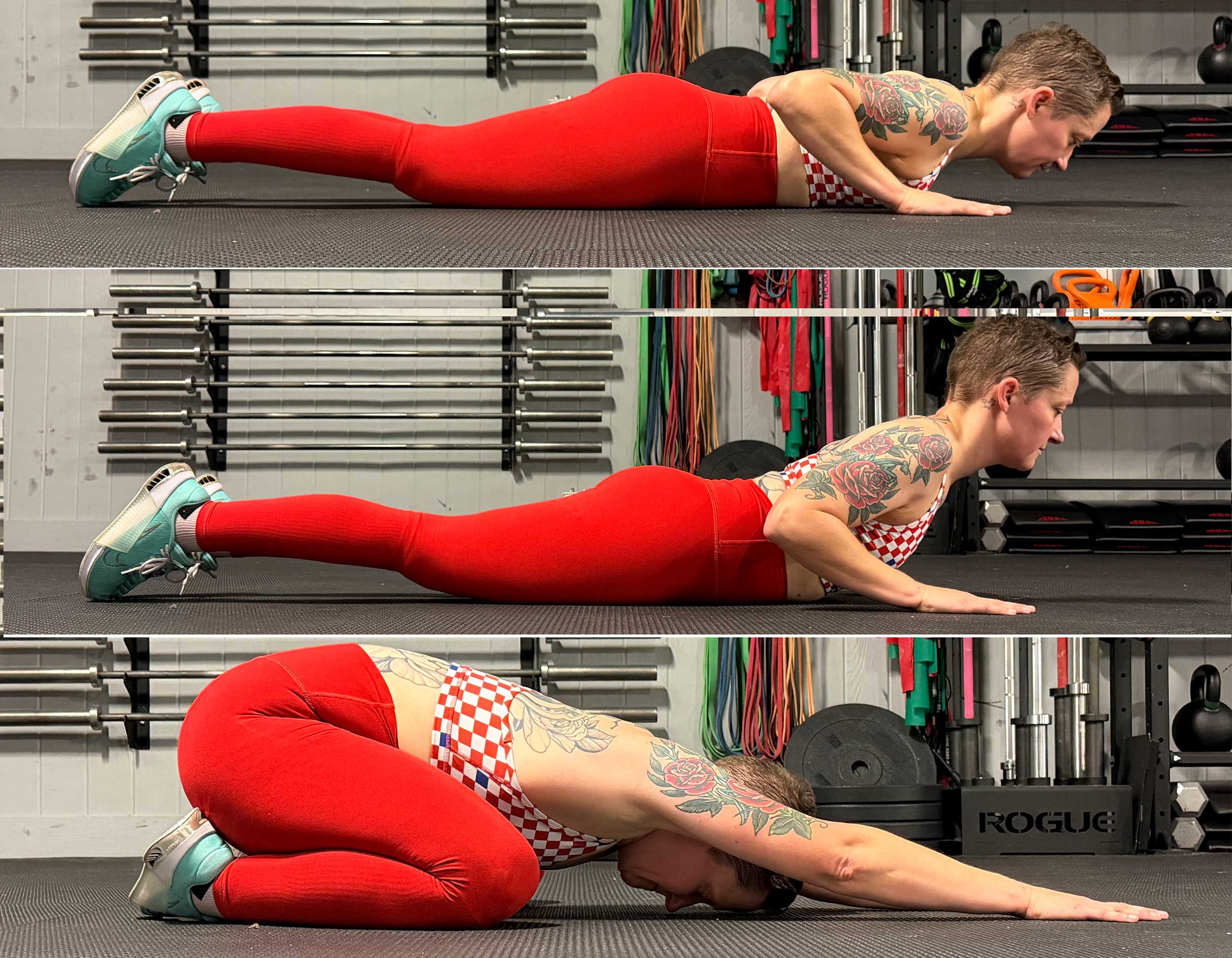 Low back stretch 1 cobra child pose