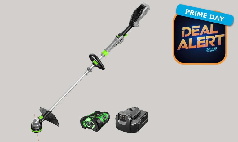 Ego trimmer with batteries