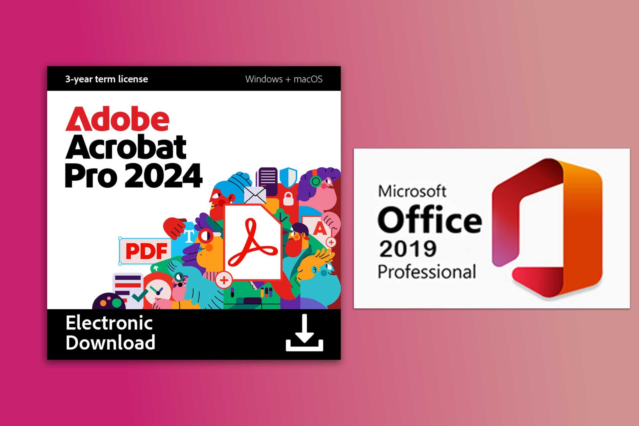 Header image for save on adobe acrobat pro and a microsoft office lifetime license Stack Commerce sponsored deal