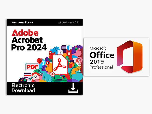 Inside image for save on adobe acrobat pro and a microsoft office lifetime license Stack Commerce sponsored deal