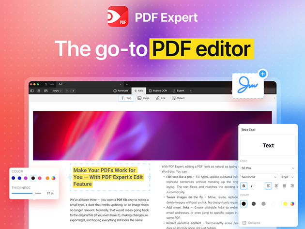 Interior image for this new pdf editor just beat adobe acrobat in a very important way Stack Commerce sponsored deal