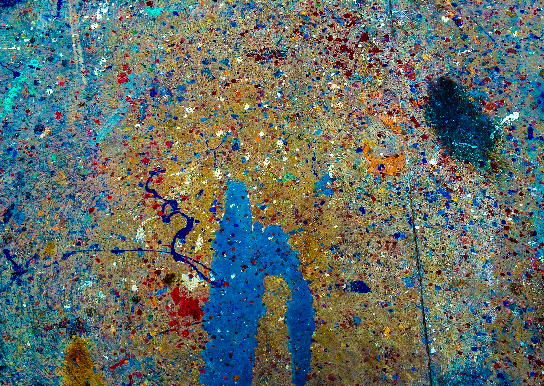 droplets of multicolored paint