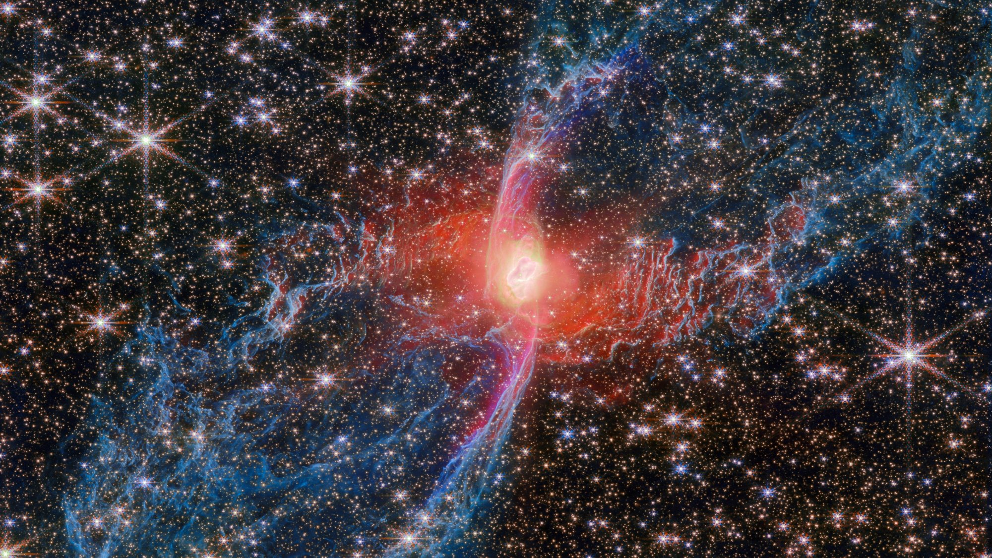 Red Spider Nebula glows in ethereal new JWST image