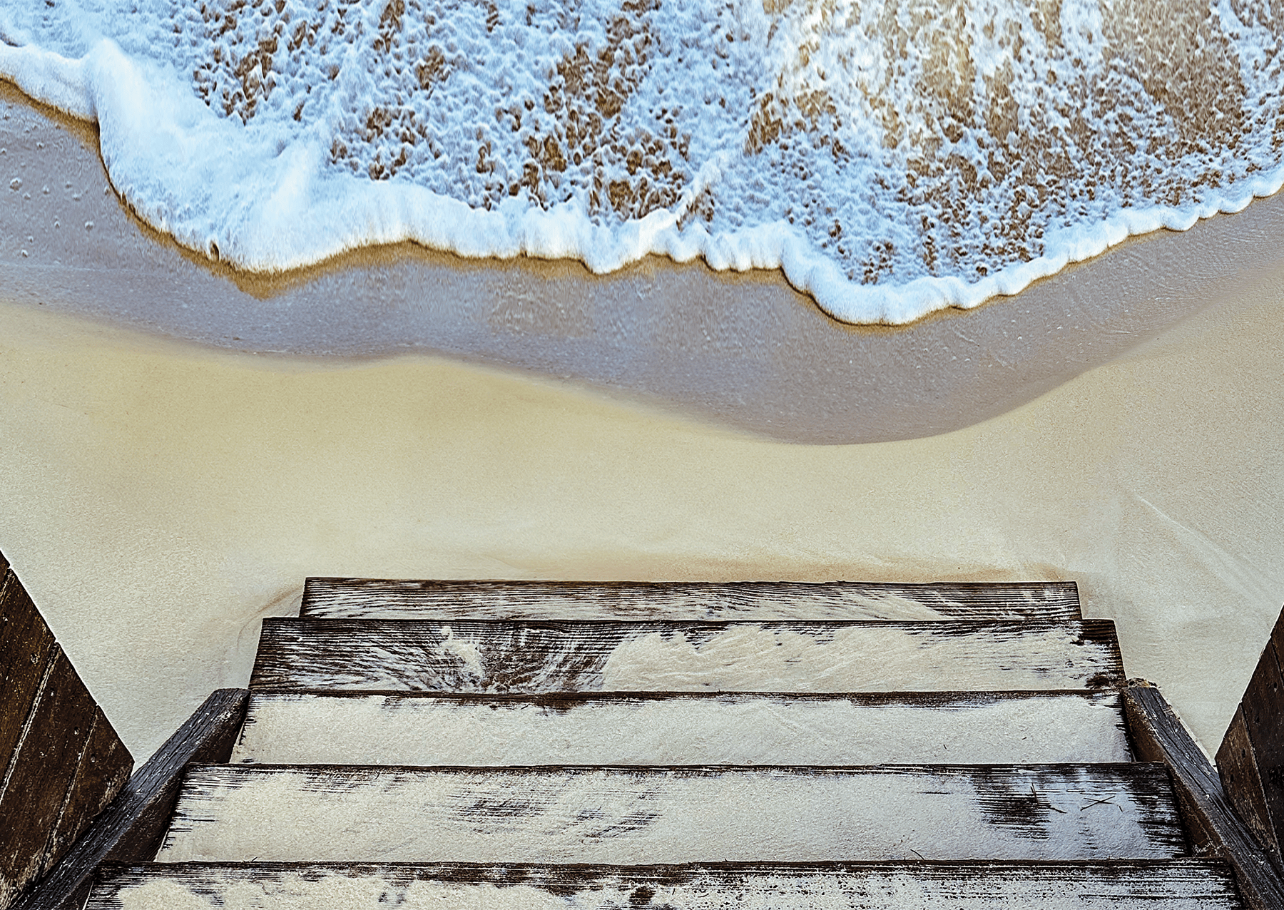 sandy steps leading down to a beach