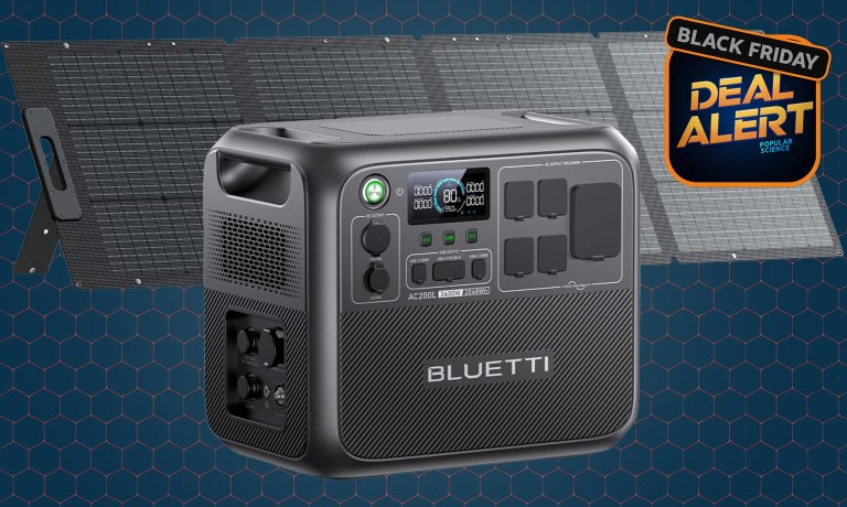 BLUETTI AC200L Solar Generator Kit, 200W Solar Panel